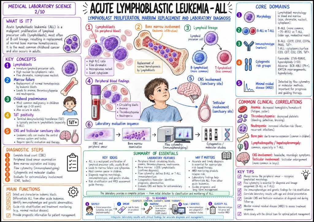 Acute Lymphoblastic Leukemia (ALL): Lymphoblast Proliferation & Diagnosis