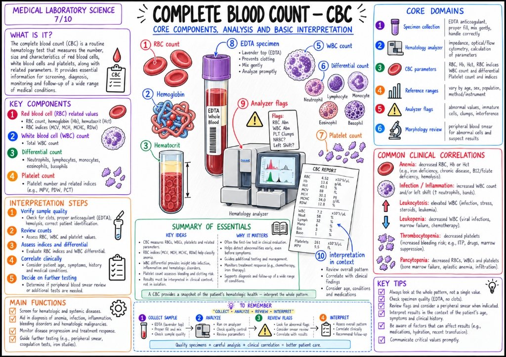 Complete Blood Count (CBC): Core Components, Analysis and Interpretation