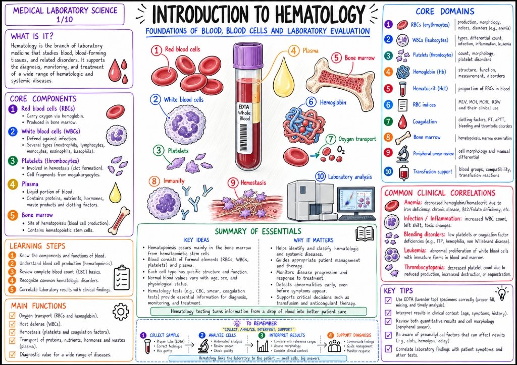 01/10 Introduction to Hematology: Foundations of Blood and Laboratory Evaluation