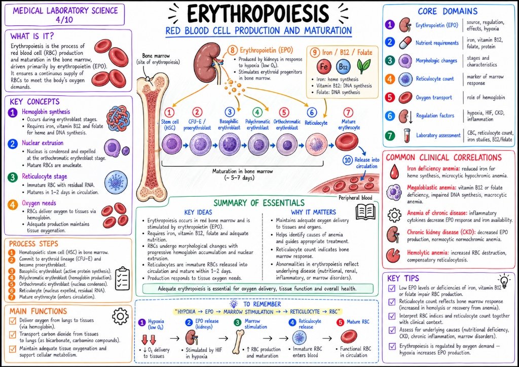 04/10 Erythropoiesis: Red Blood Cell Production and Maturation