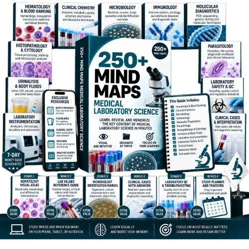 250+ Medical Laboratory Science Mind Maps Pack